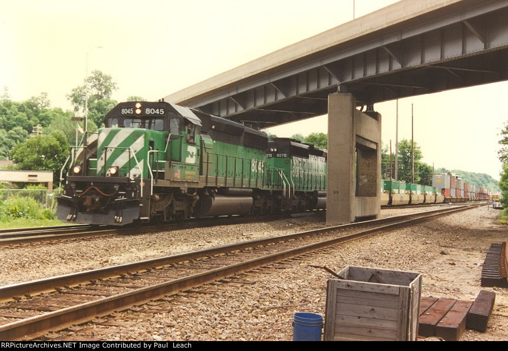 Westbound stack train